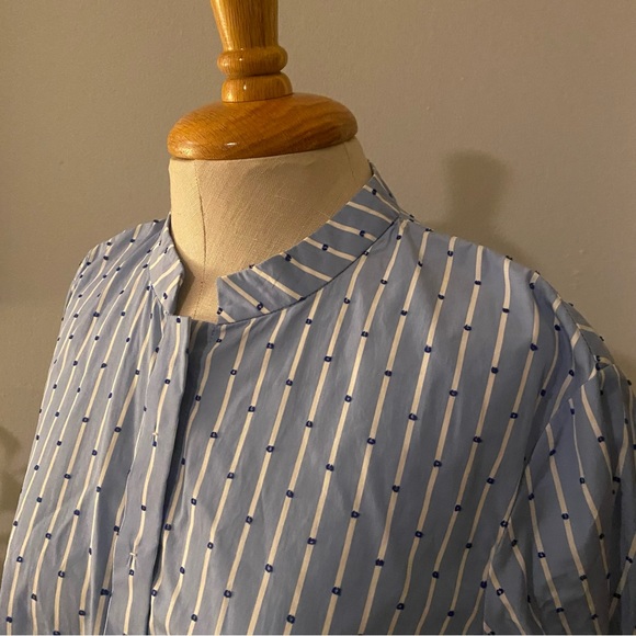 Ammara Maya long sleeve button down cotton structured blouse slouchy sleeves - Picture 10 of 16